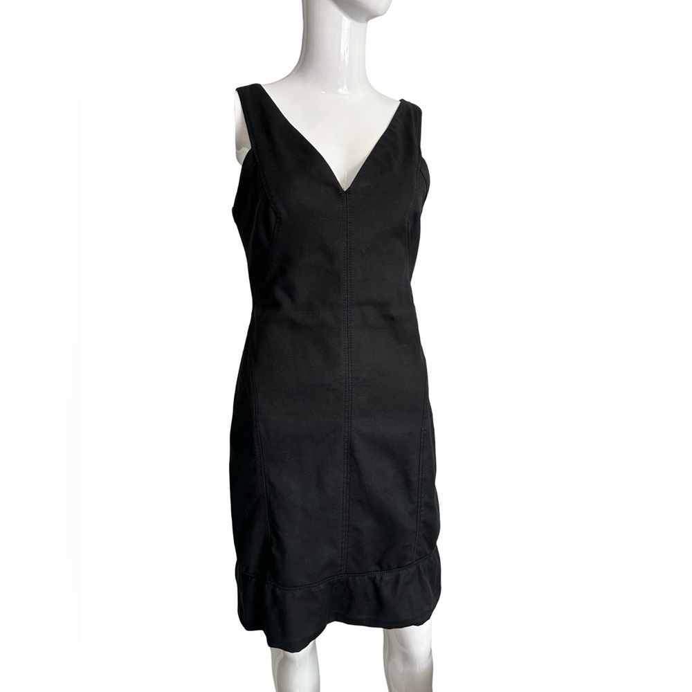Helmut Lang Black Midi Dress Sz 2